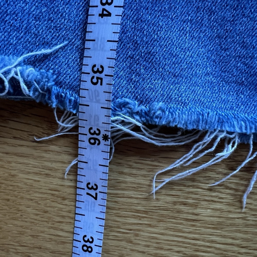 MOTHER The Tripper Ankle Fray Jeans Size 29 Blue Play Like A Pirate Wash Raw Hem - Picture 15 of 16
